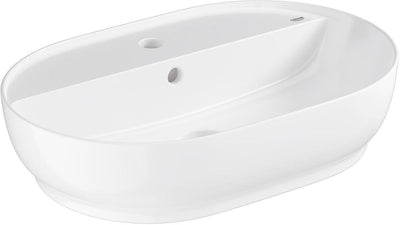 Vasque à poser Grohe essence – 50 cm – avec trop-plein pour robinetterie – céramique brillante – aquaceramic hyperclean – blanc
