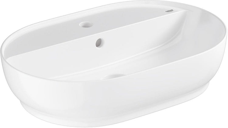 Vasque à poser Grohe essence – 50 cm – avec trop-plein pour robinetterie – céramique brillante – aquaceramic hyperclean – blanc