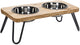 Conçu par Lotte Linga – service de table pour chat – gamelle de nourriture pour chat – abreuvoir pour chat – bois métal – incl. 2 bols