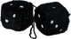 Dés Carpoint noir – décoration voiture – peluche – 6x6x6 cm – pour rétroviseur intérieur – accessoire intérieur