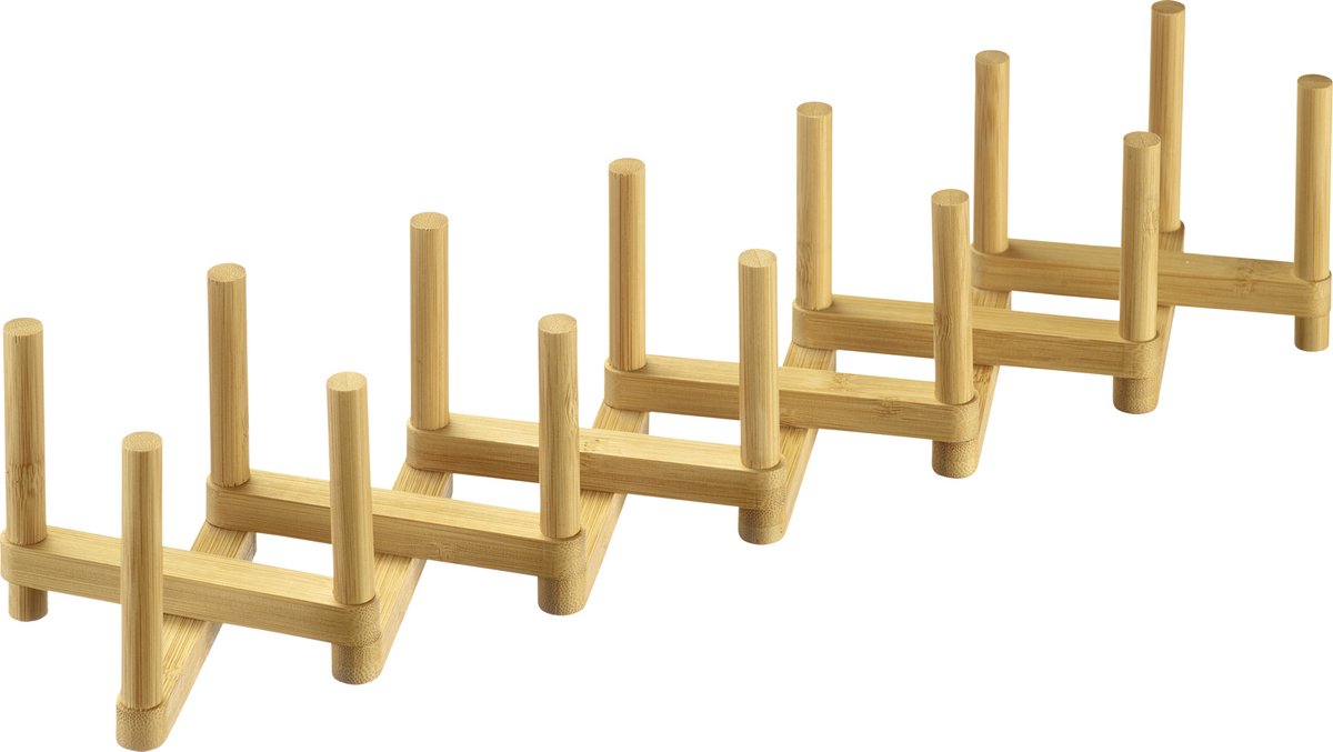 Égouttoir à vaisselle Westmark luigi - égouttoir à vaisselle pliable pour sécher les assiettes, tasses et verres, égouttoir pour l'évier - bambou, acier inoxydable