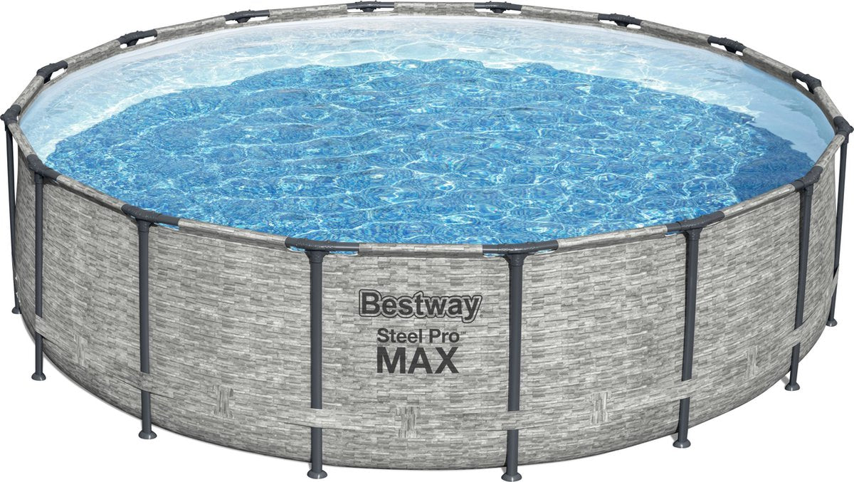 Bestway - piscine - électrique - acier - ronde - 488x122 - cm
