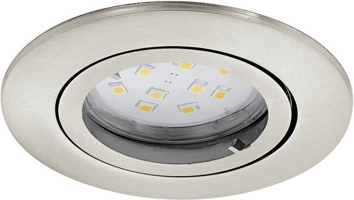 Eglo tedo - spot encastrable - LED - ø80mm. - nickel mat - inclinable