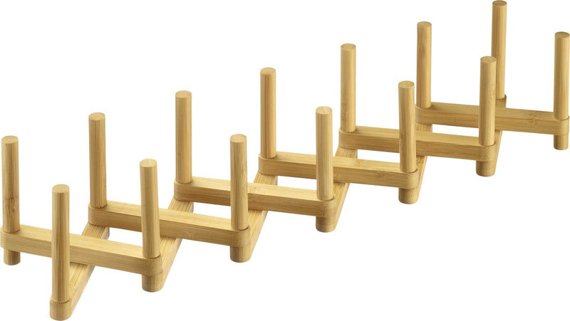 Égouttoir à vaisselle Westmark luigi - égouttoir à vaisselle pliable pour sécher les assiettes, tasses et verres, égouttoir pour l'évier - bambou, acier inoxydable