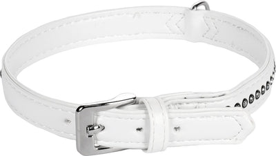 Flamingo monte carlo doublé - collier chiens - collier monte carlo blanc l 33-37cm 16mm - 1pc - 126239 - 1pc