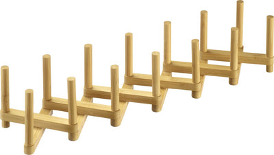 Égouttoir à vaisselle Westmark luigi - égouttoir à vaisselle pliable pour sécher les assiettes, tasses et verres, égouttoir pour l'évier - bambou, acier inoxydable