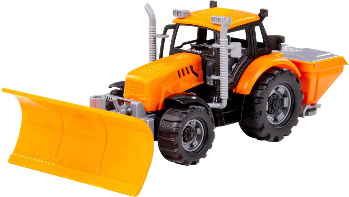 Toys de Cavallino Toys Cavallino avec charrue de neige jaune, échelle 1:32