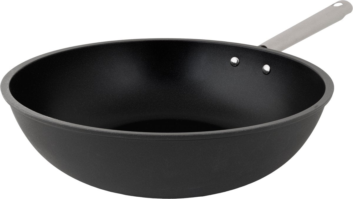 Poêle wok ecodura tendance Cosy - ø28 cm - sans PFA - poêle wok à induction - chauffage rapide - sans couvercle - noir
