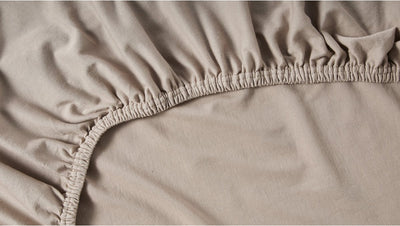 Drap-housse Cendrillon - adapté au sommier tapissier - jersey - 160x200 cm - jusqu'à 25 cm - taupe