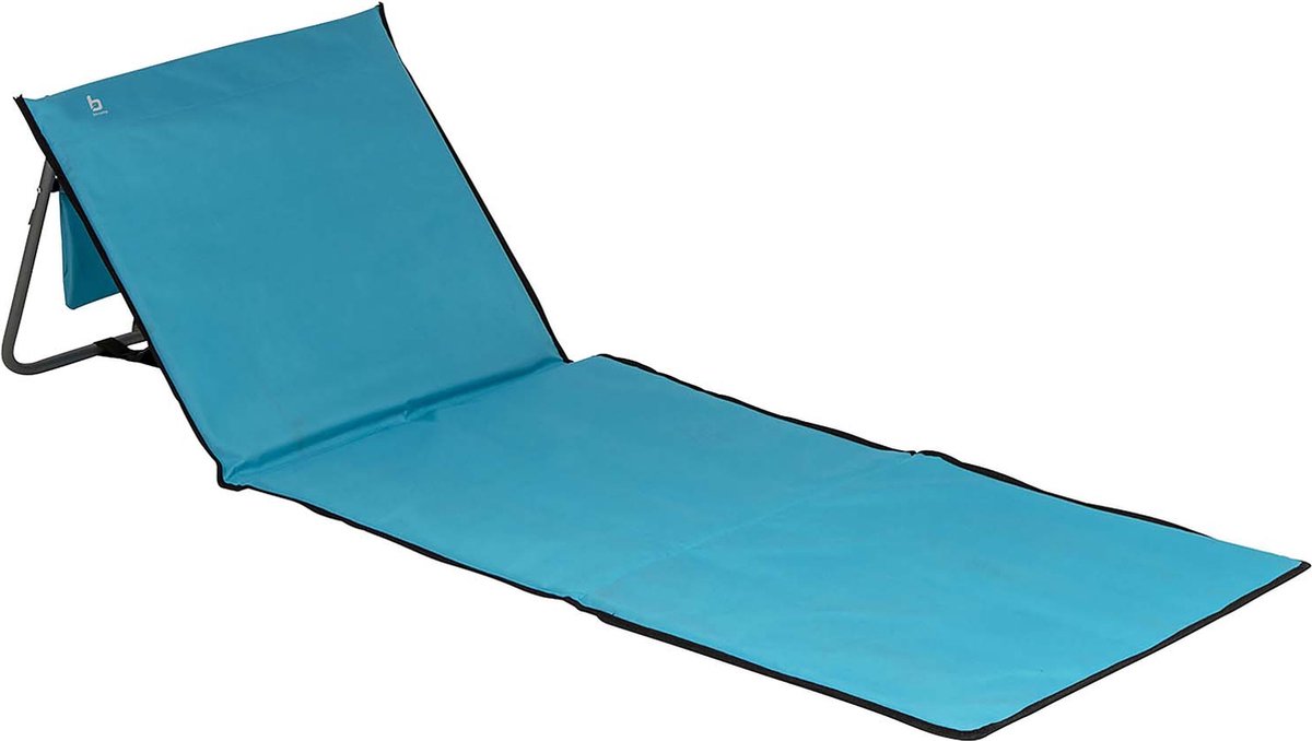 Bo-camp - chaise de plage avec tapis de plage - lota - bleu