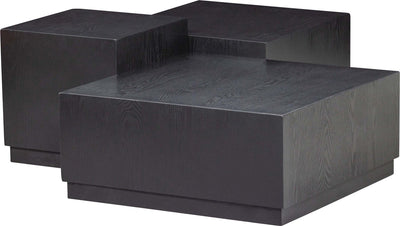 Tables d'appoint Woood Pim - bois - noir - lot de 3