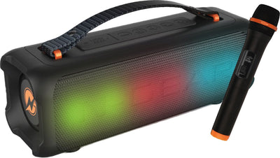N-gear blazooka 703b - haut-parleur Bluetooth - kit karaoké - boîte de fête avec microphone - noir