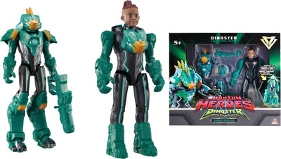 Héros quantiques dino star dino star - 2 figurines en 1 - transformez vos robots - 22cm - oz