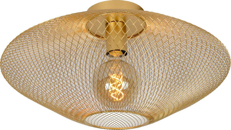 Lucide mesh - plafonnier (plafonnier) - ø 45 cm - 1xe27 - laiton doré mat