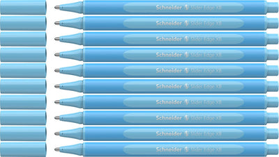 Schneider instruments d'écriture stylo à bille schneider - slider edge pastel - plume xb - couleur d'écriture pastel bleu bébé - 10 pièces - s-152230-10