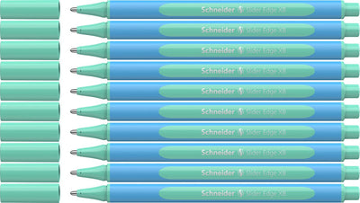 Schneider instruments d'écriture stylo à bille schneider - slider edge pastel - plume xb - pastel menthe - 10 pièces - s-152224-10