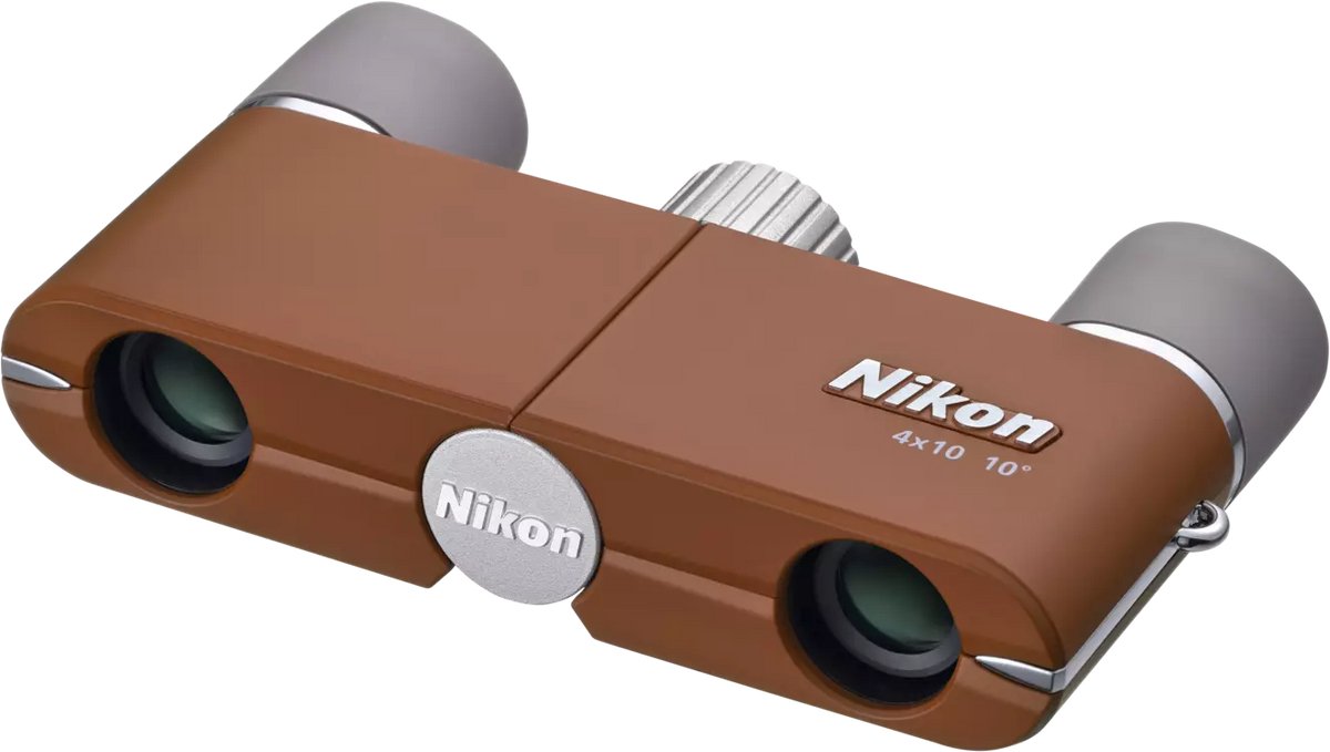 Jumelles compactes Nikon 4x10 - couleur marron ambre