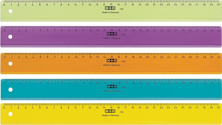 Règle sans marque sans marque m+r 30cm plastique transparent assorti