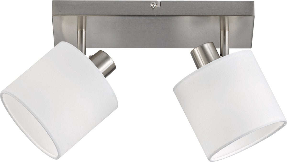 Rl vis ta lumière réalité tommy spot - nickel mat - excl. 2x e14 - blanc