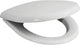 Abattant WC Plieger brussels - abattant WC de forme universelle - thermoplastique - blanc - avec couvercle - adapté aux toilettes 70cm
