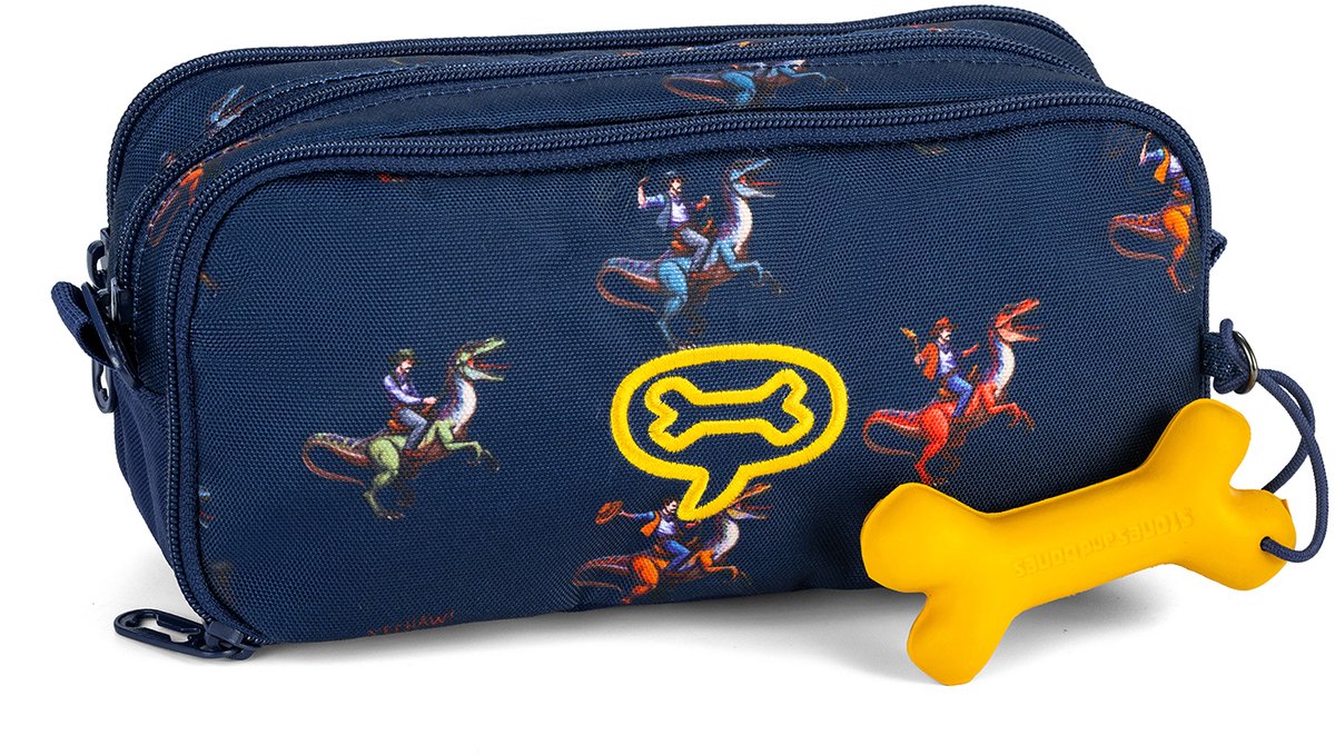 Stones and bones rowan 2.0 - trousse - trousse enfant - 3 compartiments - yeehaw - indigo