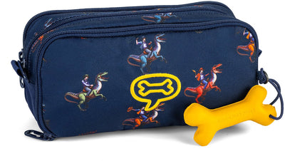 Stones and bones rowan 2.0 - trousse - trousse enfant - 3 compartiments - yeehaw - indigo