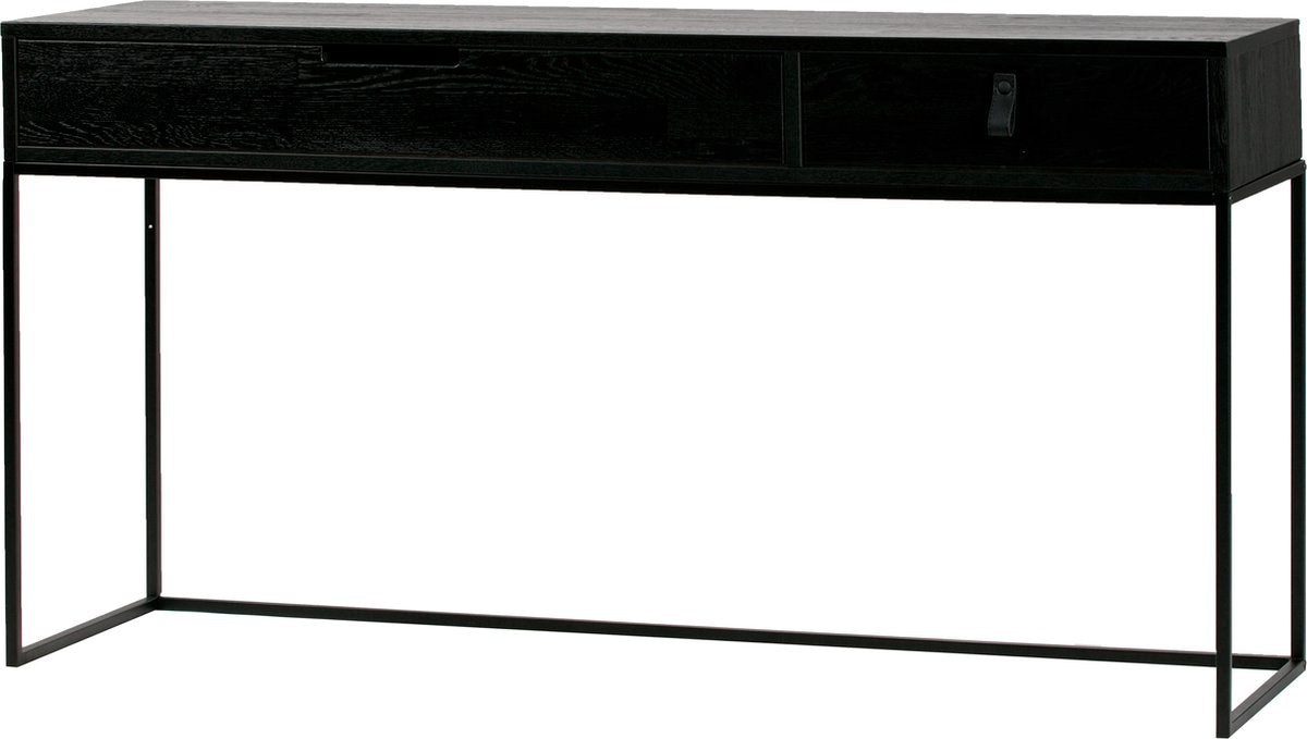 Table d'appoint Woood silas - frêne - nuit noire - 74x140x40