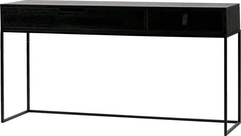 Table d'appoint Woood silas - frêne - nuit noire - 74x140x40
