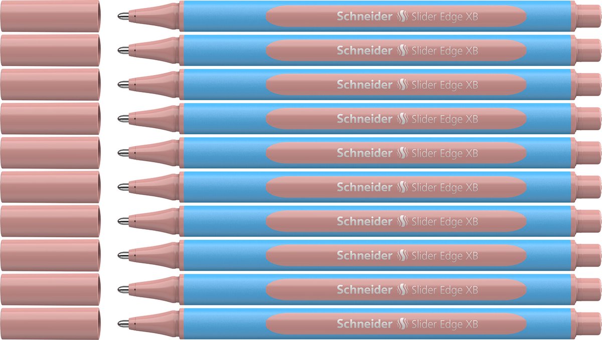 Schneider instruments d'écriture stylo à bille schneider - slider edge pastel - plume xb - pastel blush - 10 pièces - s-152236-10