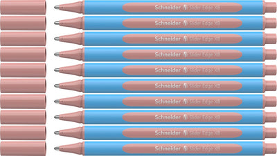 Schneider instruments d'écriture stylo à bille schneider - slider edge pastel - plume xb - pastel blush - 10 pièces - s-152236-10