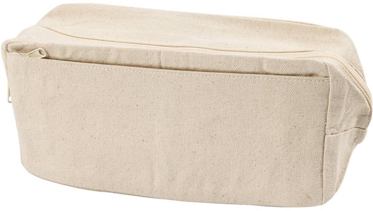 Trousse Creativ company, forme rectangulaire, h: 10 cm, d: 7 cm, l: 23 cm, naturel clair, 1 pièce