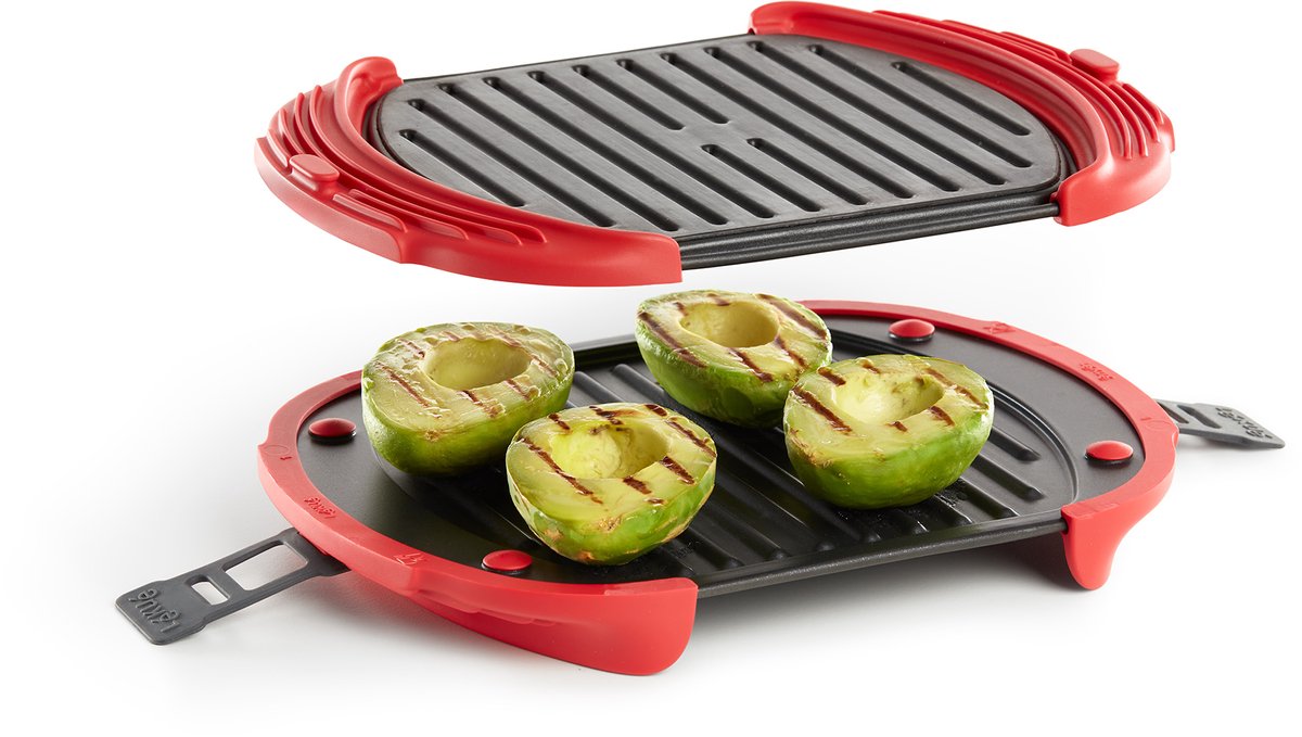 Lékué micro-ondes grill xl - rouge