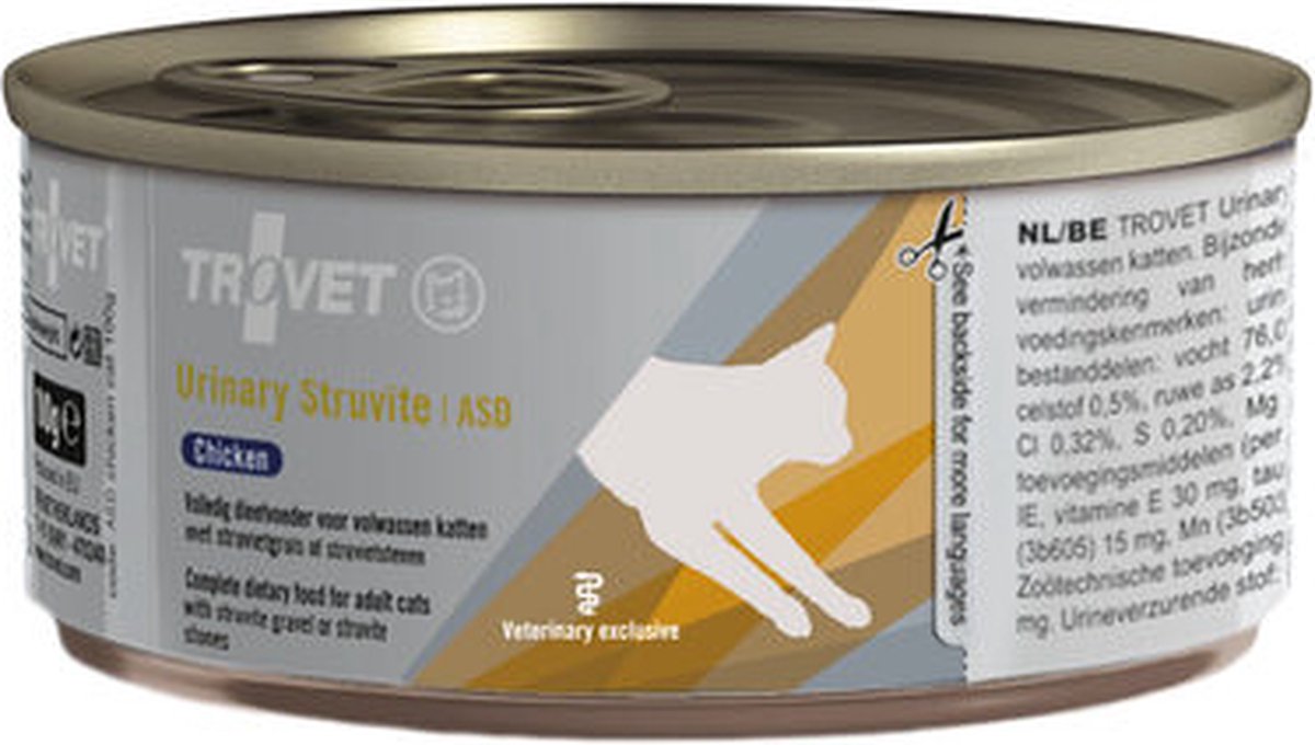 Trovet struvite urinaire asd (poulet) chat - 1 x 100 grammes
