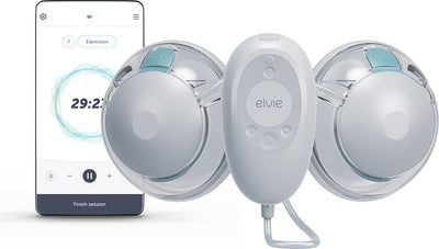Elvie ® stride 2 - double tire-lait électrique mains libres - qualité hospitalière - tire-lait puissant et silencieux - se glisse dans un soutien-gorge
