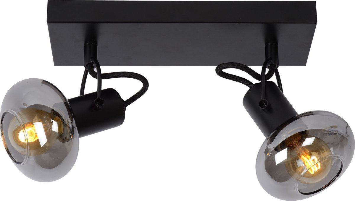 Lucide madee - spot de plafond (plafonnier) - 2xe14 - noir