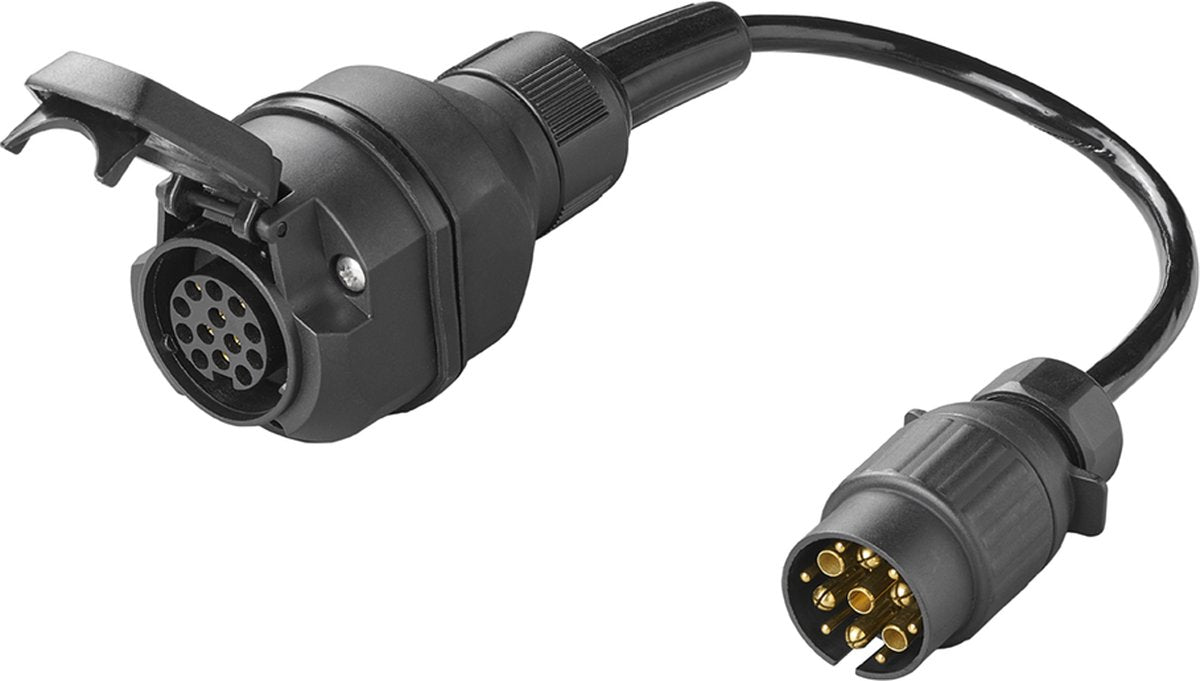 Câble adaptateur Proplus 30 cm de 7 broches vers 13 broches type multicon west - 30 cm - voiture et remorque