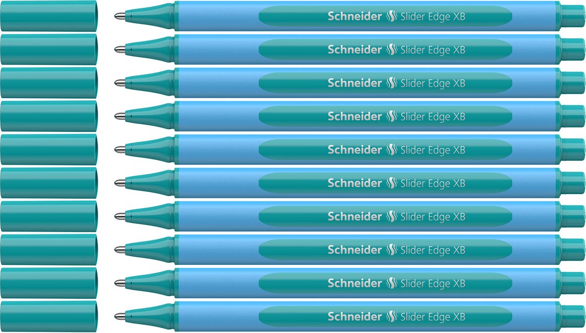 Schneider writing instruments schneider ballpoint pen - slider edge pastel - xb - pastel ocean - 10 pieces - s-152234-10