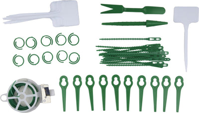 Ensemble d'accessoires pour plantes Kinzo - ensemble d'accessoires pour plantes 53 pièces - comprenant des étiquettes pour plantes, des attaches pour plantes et du fil de jardin - accessoires pour l'entretien des plantes