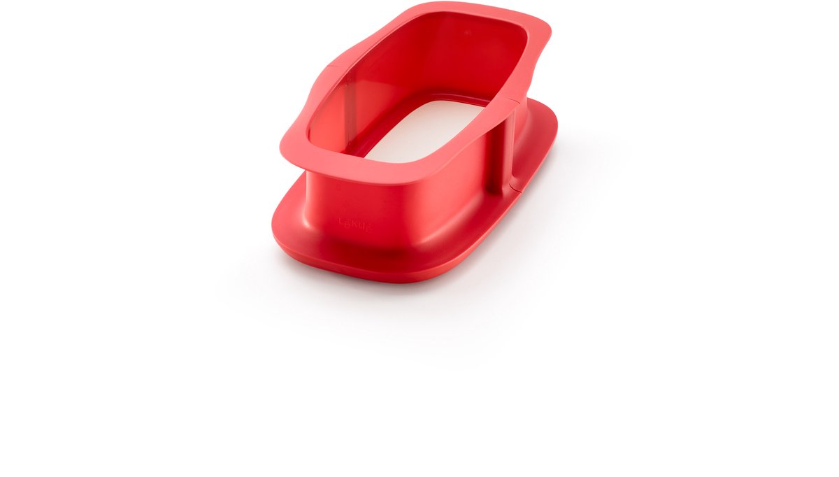 Poêle à charnière Lékué rectangulaire avec plaque céramique ø 24 cm - rouge