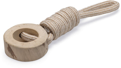 Beeztees Dirk en corde de soie - jouet pour chien - jouet à mâcher pour chien - l - coton en bois de café - 38x10 cm