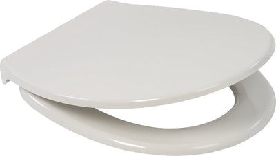 Abattant de toilettes Plieger royal - abattant de toilettes de forme universelle - thermoplastique - blanc - avec couvercle - montage en acier inoxydable - avec fermeture amortie