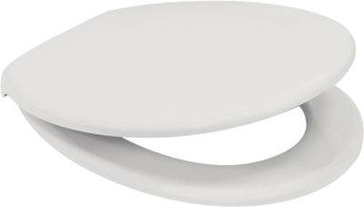 Abattant WC Plieger rondo - abattant WC de forme universelle - thermoplastique - blanc - avec couvercle - fermeture amortie - montage plastique