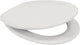 Abattant WC Plieger rondo - abattant WC de forme universelle - thermoplastique - blanc - avec couvercle - fermeture amortie - montage plastique