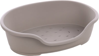 Panier Flamingo tuck ovale gris – taille l – 81×51×24 cm – panier pour chien en plastique robuste et confortable pour chiens de taille moyenne