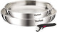 Tefal ingenio emotion l8969345 – set de poêles 3 pièces – poêles inox 24 28 cm – poignée amovible – empilable – convient à l'induction – passe au four – sans revêtement