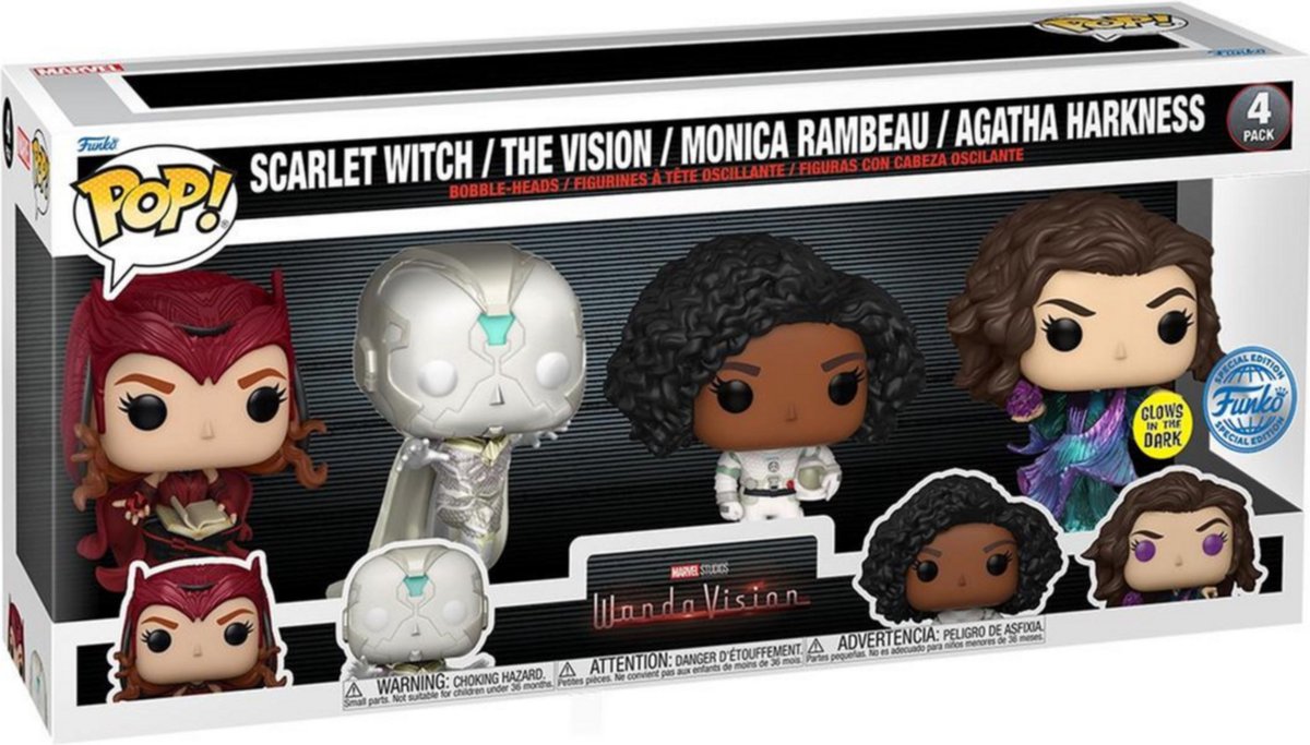 Funko-pop ! marvel - Wandavision 4-pack exclusif brille dans le noir