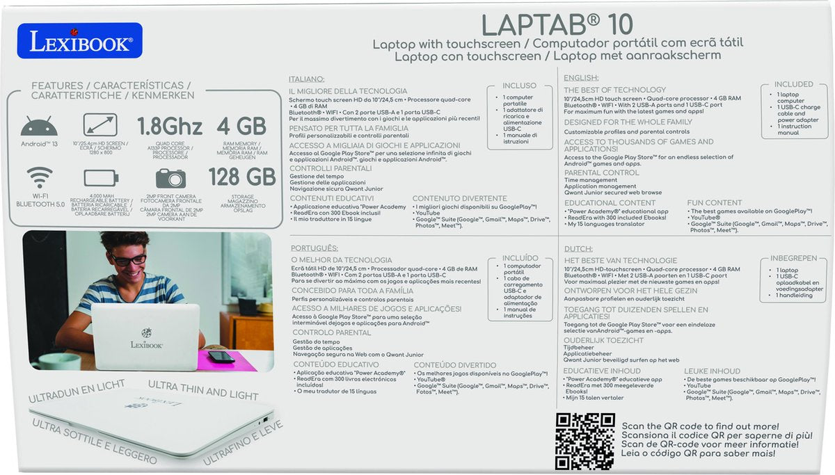 Lexibook laptabâ® : mon premier vrai ordinateur à écran tactile