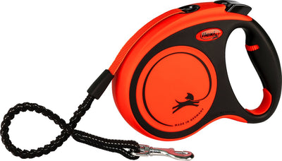 Flexi xtreme - laisse rétractable pour chien - ruban adhésif - m - 5 m - orange - chiens actifs moyens