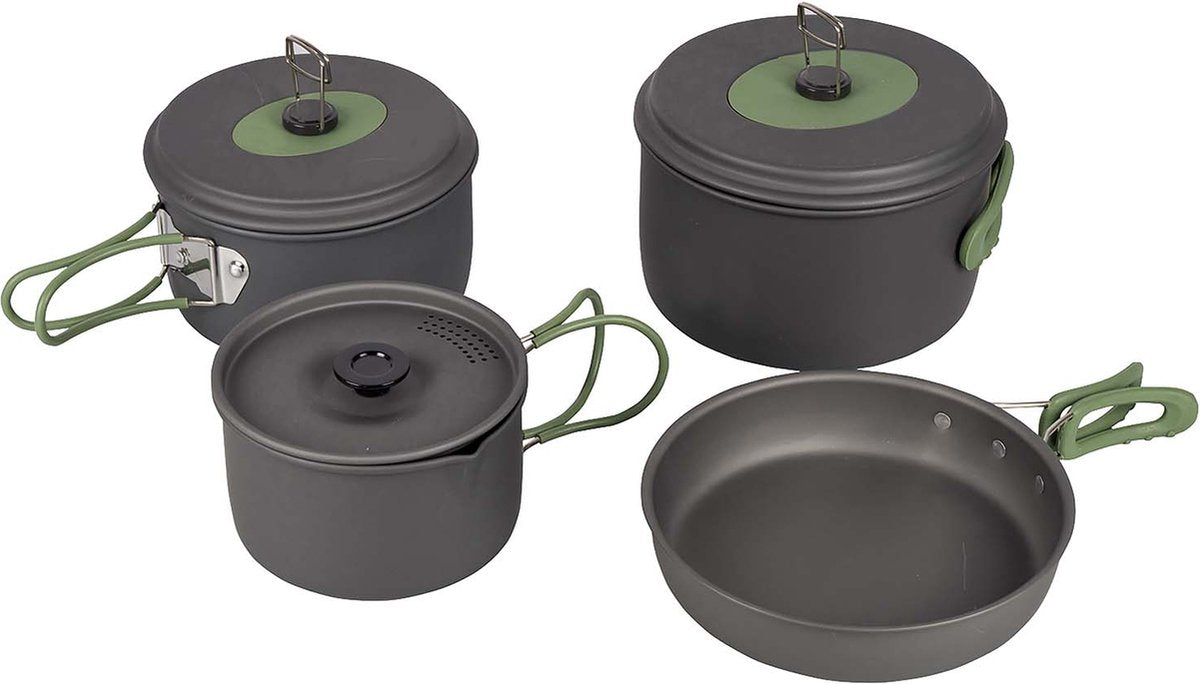 Bo-camp - set de poêles - explorer - 4 pièces - anodisé dur - aluminium