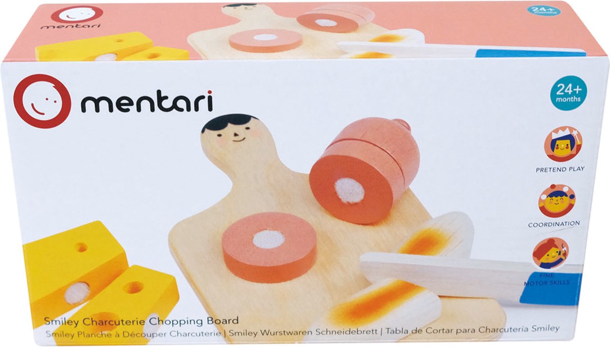 Planche à découper Mentari - charcuterie - 10x18x5,5cm - bois - 2 ans